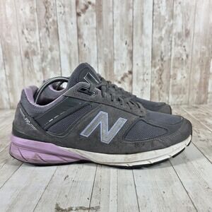 New Balance 990v5 Womens Grey Purple Running Sneakers W990DV5 Size 11 Wide